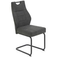 Schwingstuhl Linda II, 2er-Set anthrazit Metall Microfaser B/H/T: ca. 44x97x65 cm Linda II, 2er-Set - anthrazit (44,00/97,00/65,00cm) - Hela