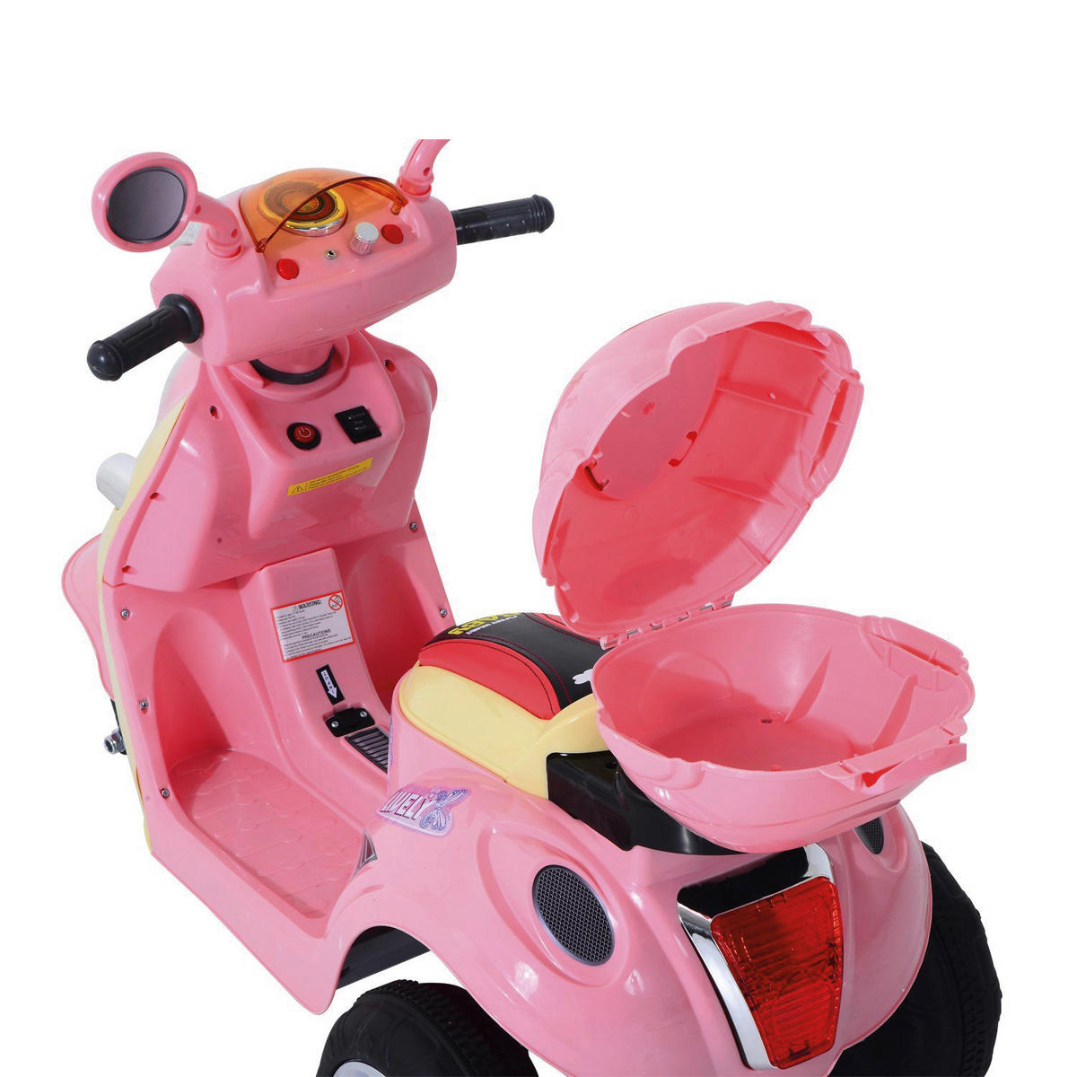 HOMCOM Kinderroller rosa B/H/L: ca. 51x75x108 cm Kinderelektroroller - rosa (108,00/51,00/75,00cm) - HOMCOM