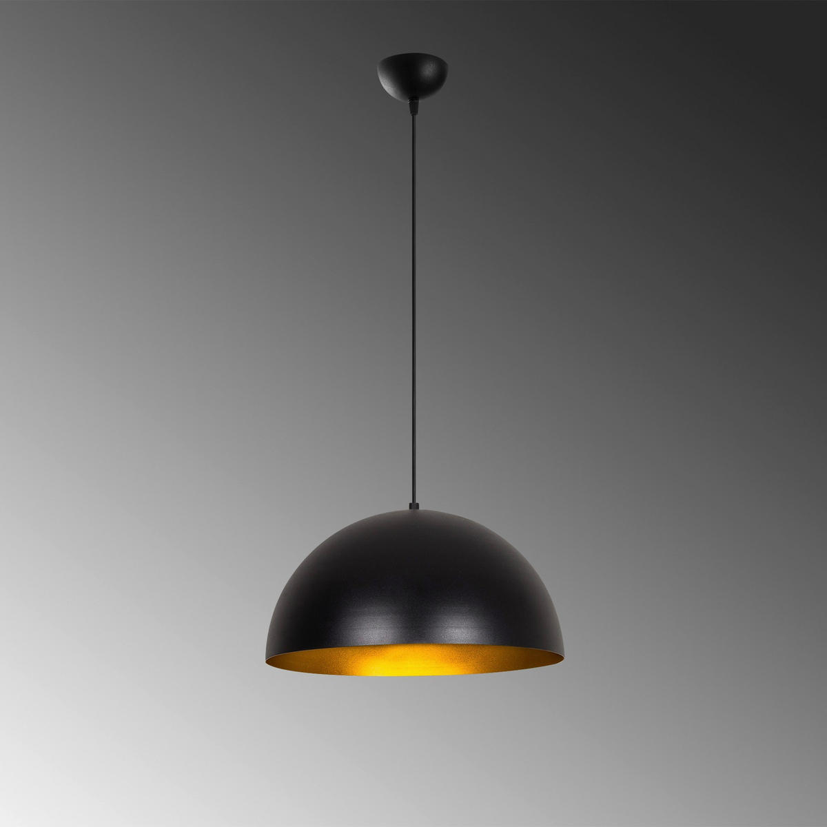 Opviq Pendelleuchte Sivani schwarz gold Eisen B/H/T/L/D: ca. 40x116x40x40x40 cm E27 1 Brennstellen Sivani - gold/schwarz (40,00/40,00/116,00cm) - Opviq