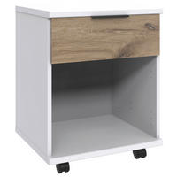 weiß B/H/T: ca. 40x58x40 cm Norderney_Rollcontainer J28 513 - weiß/Oak (40,00/58,00/40,00cm)
