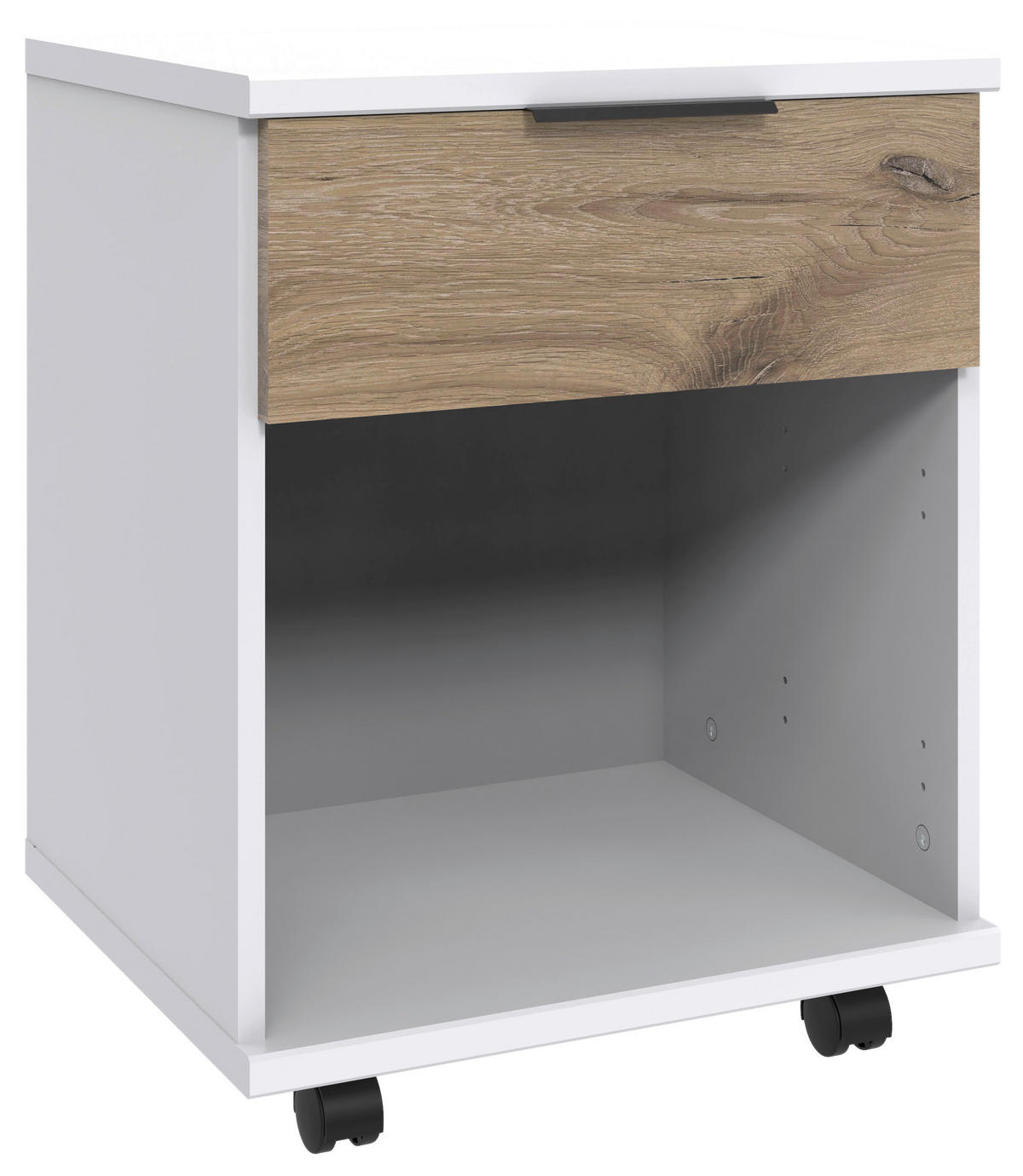 weiß B/H/T: ca. 40x58x40 cm Norderney_Rollcontainer J28 513 - weiß/Oak (40,00/58,00/40,00cm)