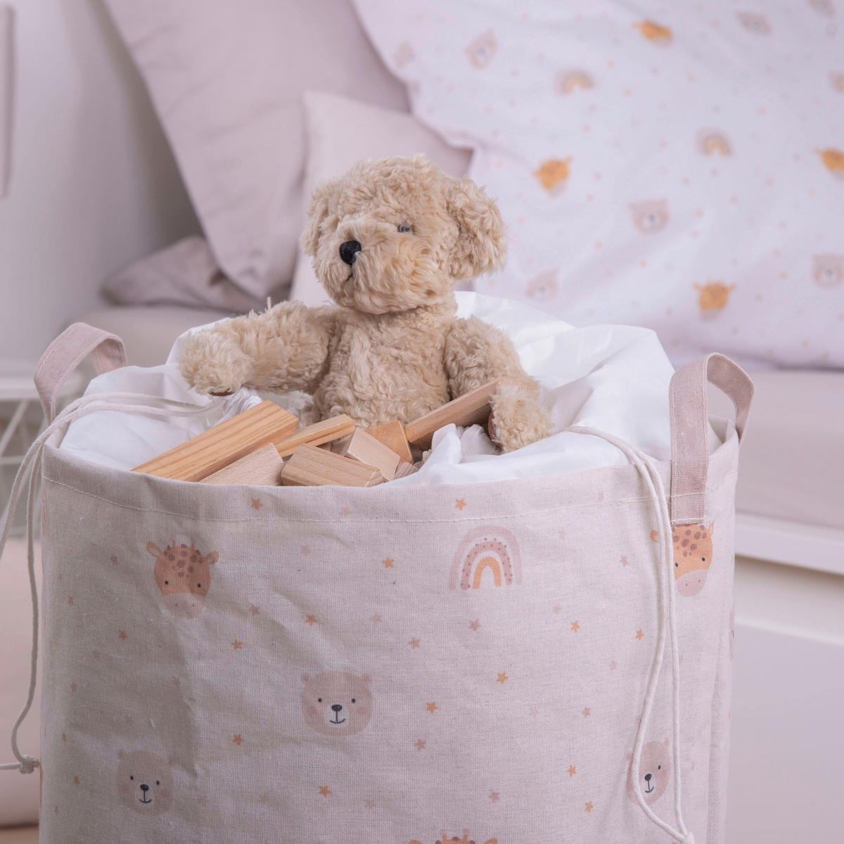 babybest Wäschesack beige B/L: ca. 40x50 cm Wäschesack Little Friends - beige (40,00/50,00cm) - babybest