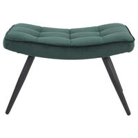 byLIVING Hocker UTA dunkelgrün schwarz Stoff Metall B/H/T: ca. 60x39x41 cm UTA - schwarz/dunkelgrün (60,00/39,00/41,00cm) - byLIVING