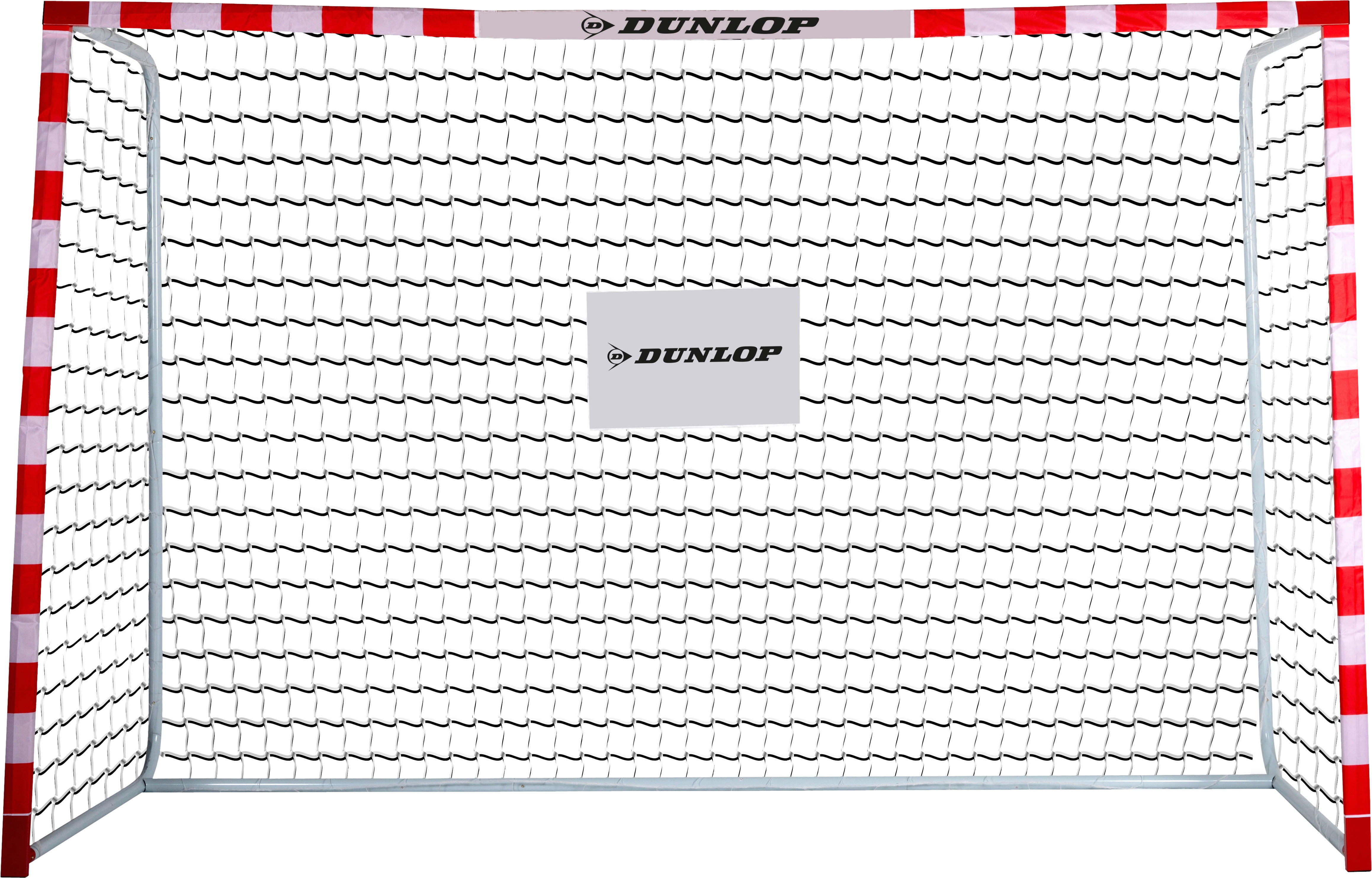 Dunlop Fußballtor rot B/H/L: ca. 200x110x300 cm Fußballtor - weiß/rot (300,00/200,00/110,00cm) - Dunlop