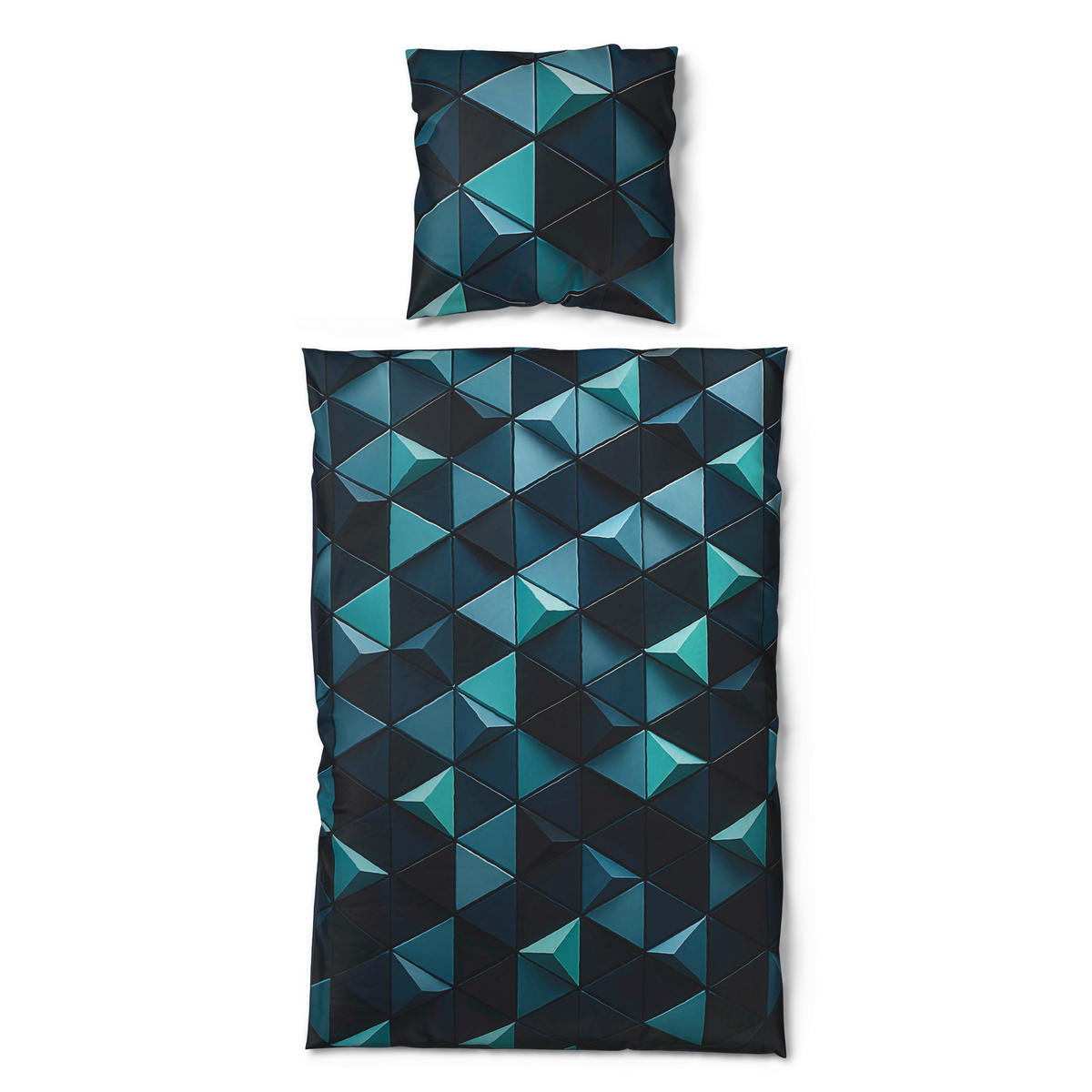Microfaser Bettwäsche Bettwäsche_Microfaser Dreie.135x200 - blau/türkis (135,00/200,00cm)