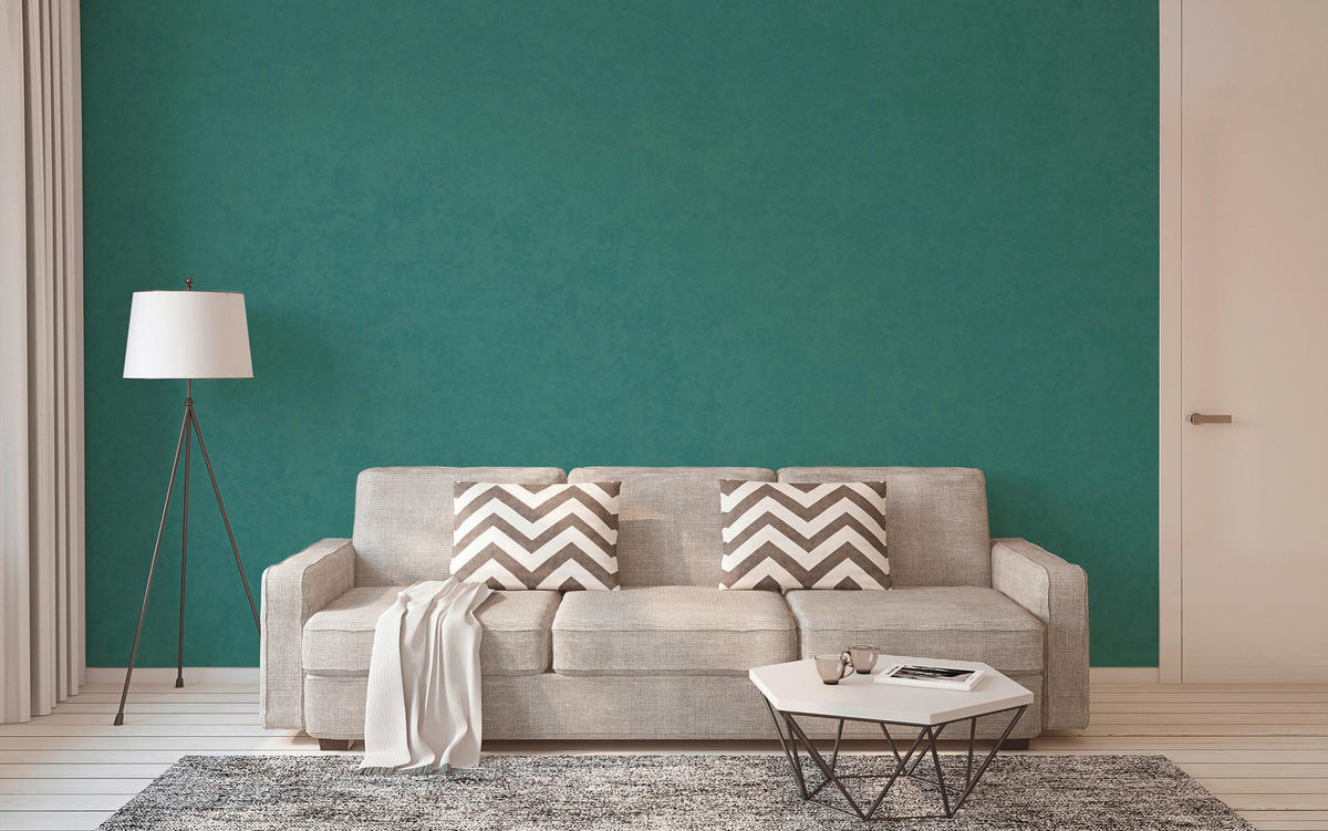A.S.Creation Vliestapete New Life Uni petrol B/L: ca. 53x1005 cm New Life - petrol (53,00/1005,00cm) - A.S.Creation