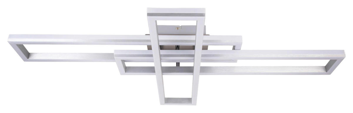 Näve Leuchten Deckenleuchte 1403060 Alu Kunststoff Metall B/H/T: ca. 60x11x95 cm null 6 Brennstellen Bantry - Alu (60,00/11,00/95,00cm) - Näve Leuchten