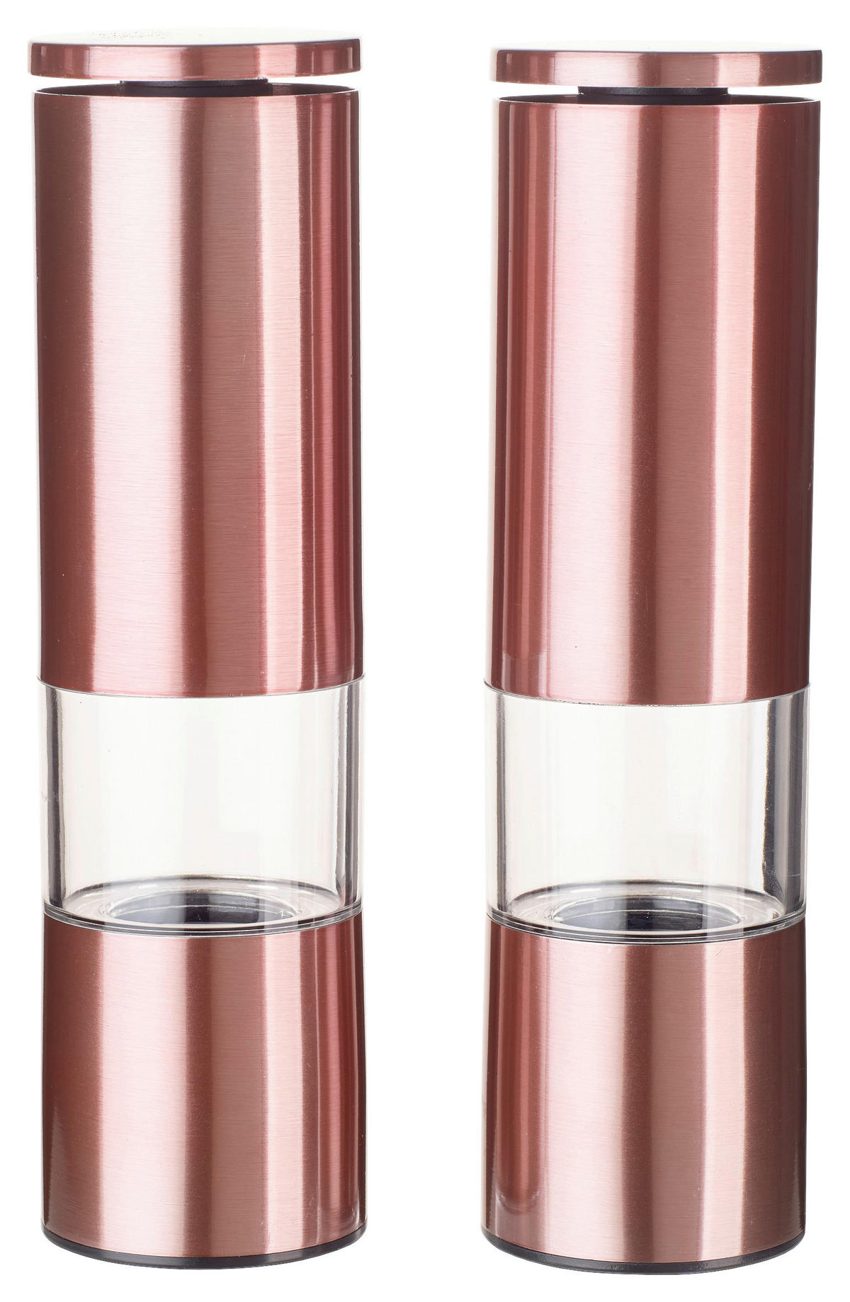 ECHTWERK Salz-/Pfefferstreuer Kupfer Edelstahl B/H/L: ca. 5,5x19,5x11 cm Salz-/Pfeffermühlenset_2tlg. - Kupfer (11,00/5,50/19,50cm) - ECHTWERK