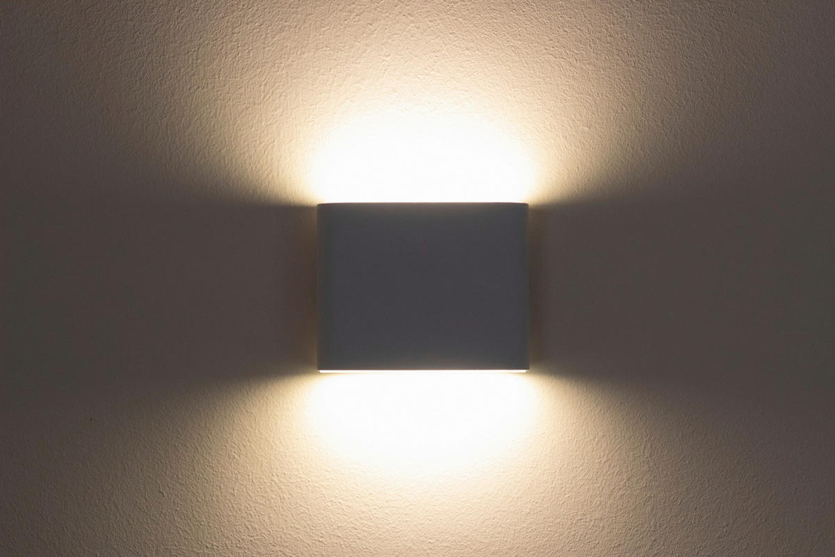 Näve Leuchten LED-Wandleuchte weiß Metall B/H/T: ca. 10x8x10 cm CUBE - weiß (10,00/8,00/10,00cm) - Näve Leuchten