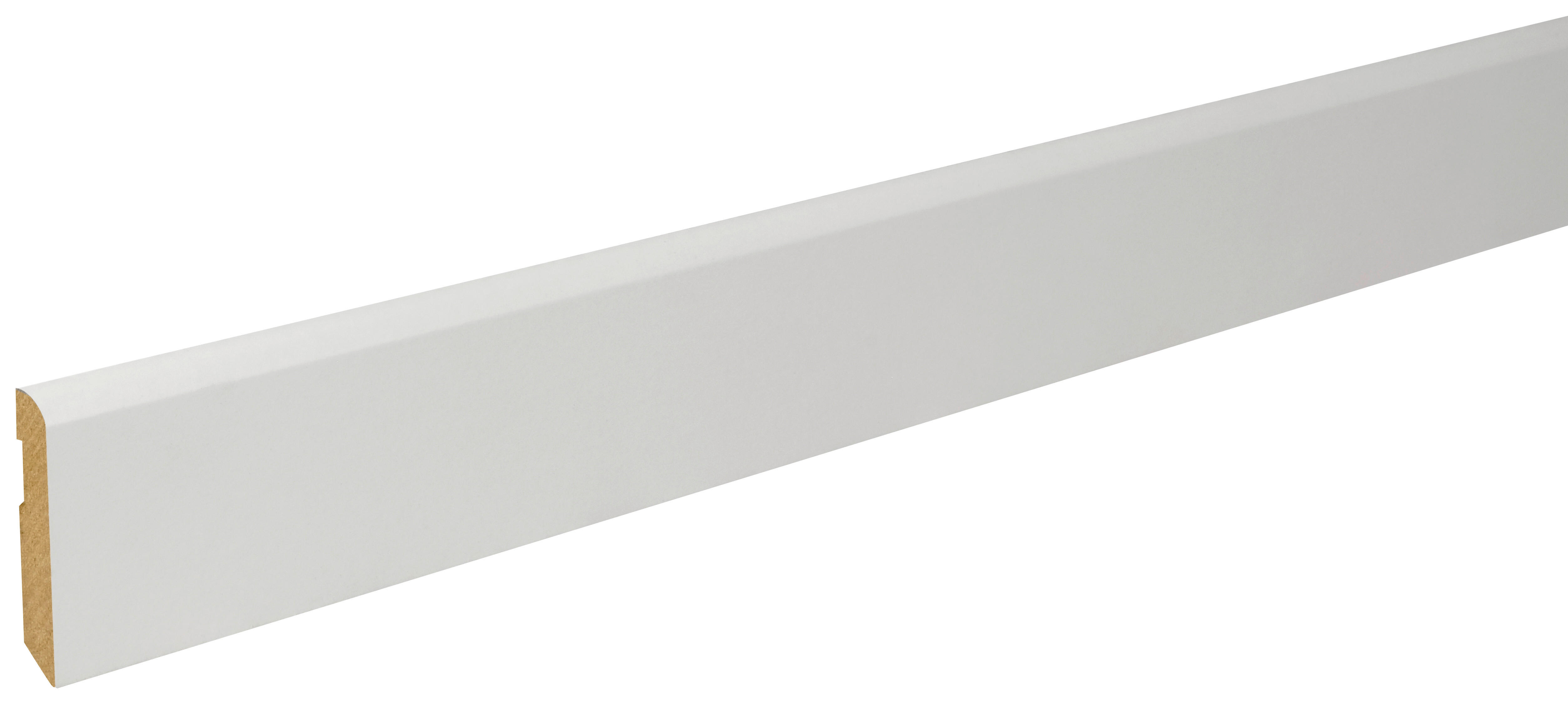 Sockelleiste L/B/H: ca. 250x1x5,8 cm pro Stück Sockelleiste_Basic 58mm weiß - weiß (250,00/1,00/5,80cm)