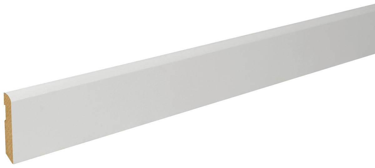 Sockelleiste L/B/H: ca. 250x1x5,8 cm pro Stück Sockelleiste_Basic 58mm weiß - weiß (250,00/1,00/5,80cm)