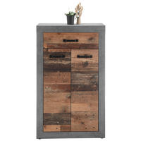 Schuhkommode Indiana Beton dunkel Nachbildung Old Wood Nachbildung B/H/T: ca. 68x115x37 cm Indiana - Beton (68,00/115,00/37,00cm)