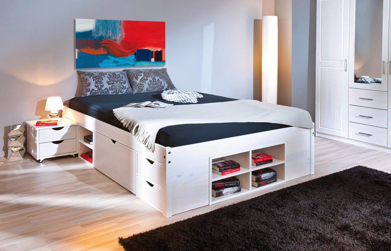 Funktionsbett Till weiß Liegefläche B/L: ca. 160x200 cm Till - weiß (166,00/48,00/209,00cm) - Inter Link