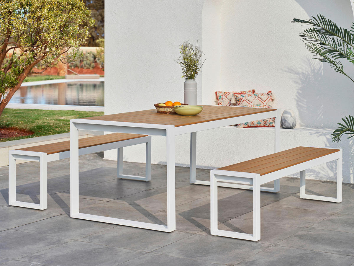 AXI Outdoor Living Gartenset Tony braun Kunststoff B/H/L: ca. 90x75x190 cm Tony - braun/weiß (190,00/90,00/75,00cm) - AXI Outdoor Living