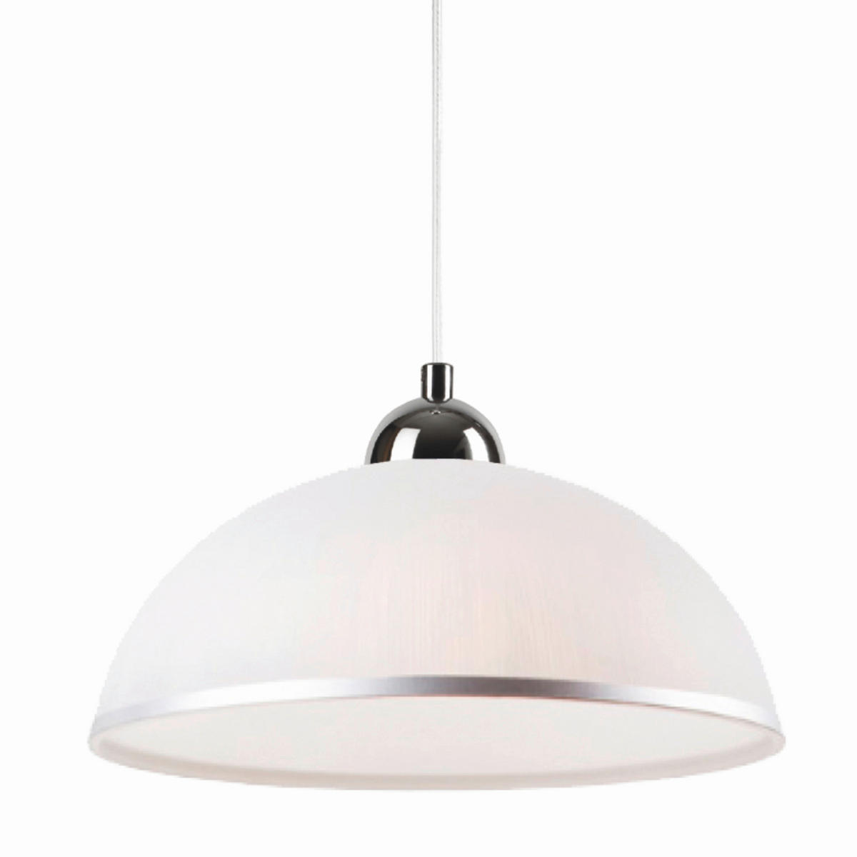 Lamkur Pendelleuchte MEL 15514 weiß Stahl Glas H/L: ca. 75x30 cm E27 1 Brennstellen Mel - weiß (30,00cm) - Lamkur