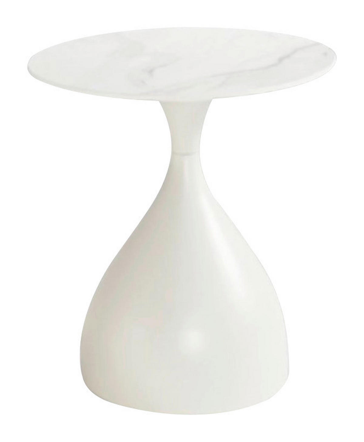 Beistelltisch Helena weiß Keramik H/D: ca. 57x50 cm Helena - weiß (50,00/57,00cm)