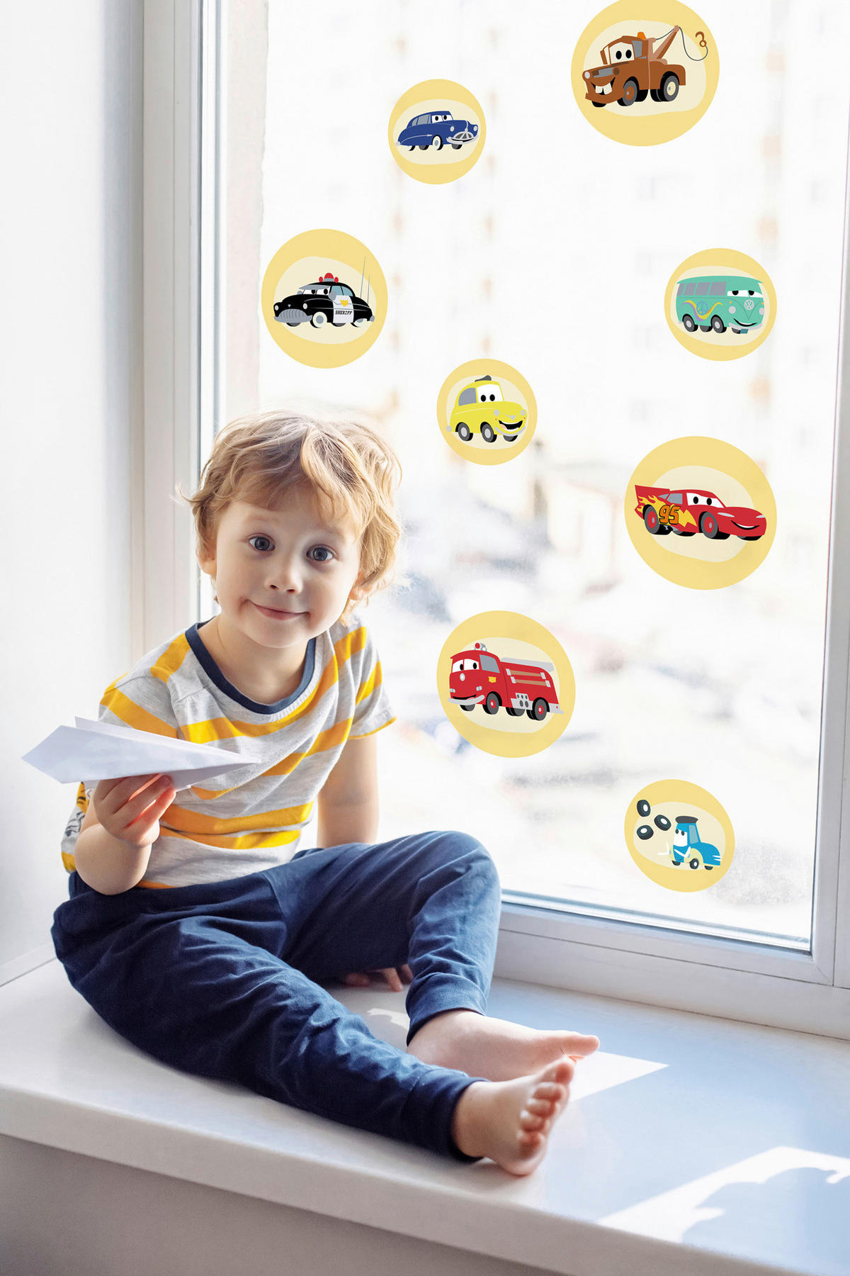 Komar Fenstersticker Cars Ka Chow  Cars Ka Chow B/L: ca. 30x30 cm Cars Ka Chow - (30,00/30,00cm) - Komar