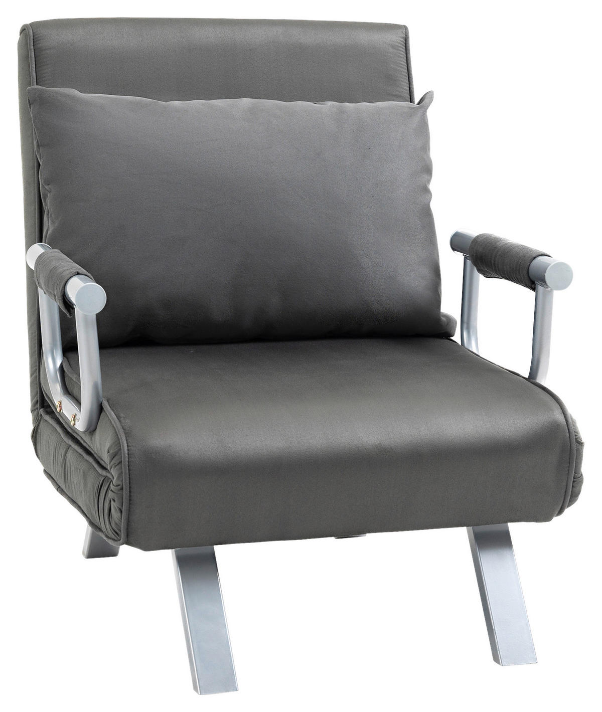 Schlafsofa 833-040 hellgrau Kunstleder B/H/T: ca. 65x80x69 cm 833-040 - hellgrau (65,00/80,00/69,00cm) - HOMCOM