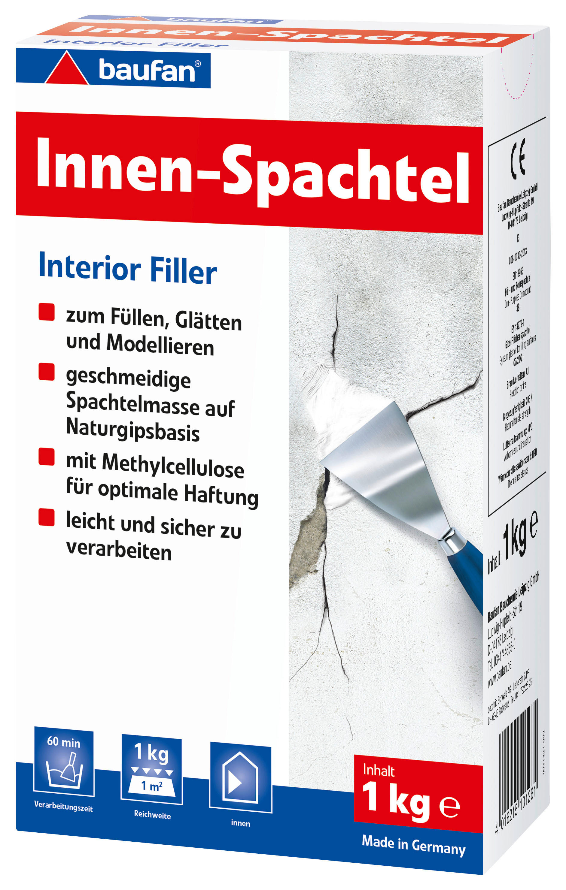 Spachtelmasse ca. 1 kg Innenspachtel_Baufan 1kg - Baufan