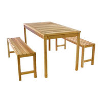 VCM Gartensitzgruppe braun Teakholz B/H/T: ca. 69x75x135 cm Gartensitzgruppe - braun (69,00/75,00/135,00cm) - VCM