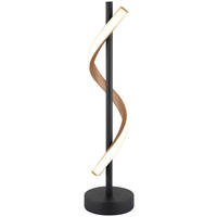 GLOBO LED-Tischleuchte dunkelbraun mattschwarz Opal Metall PVC Kunststoff H/D: ca. 49,3x15,5 cm 1 Brennstellen WATKINS - dunkelbraun/Opal (15,50/49,30cm) - GLOBO
