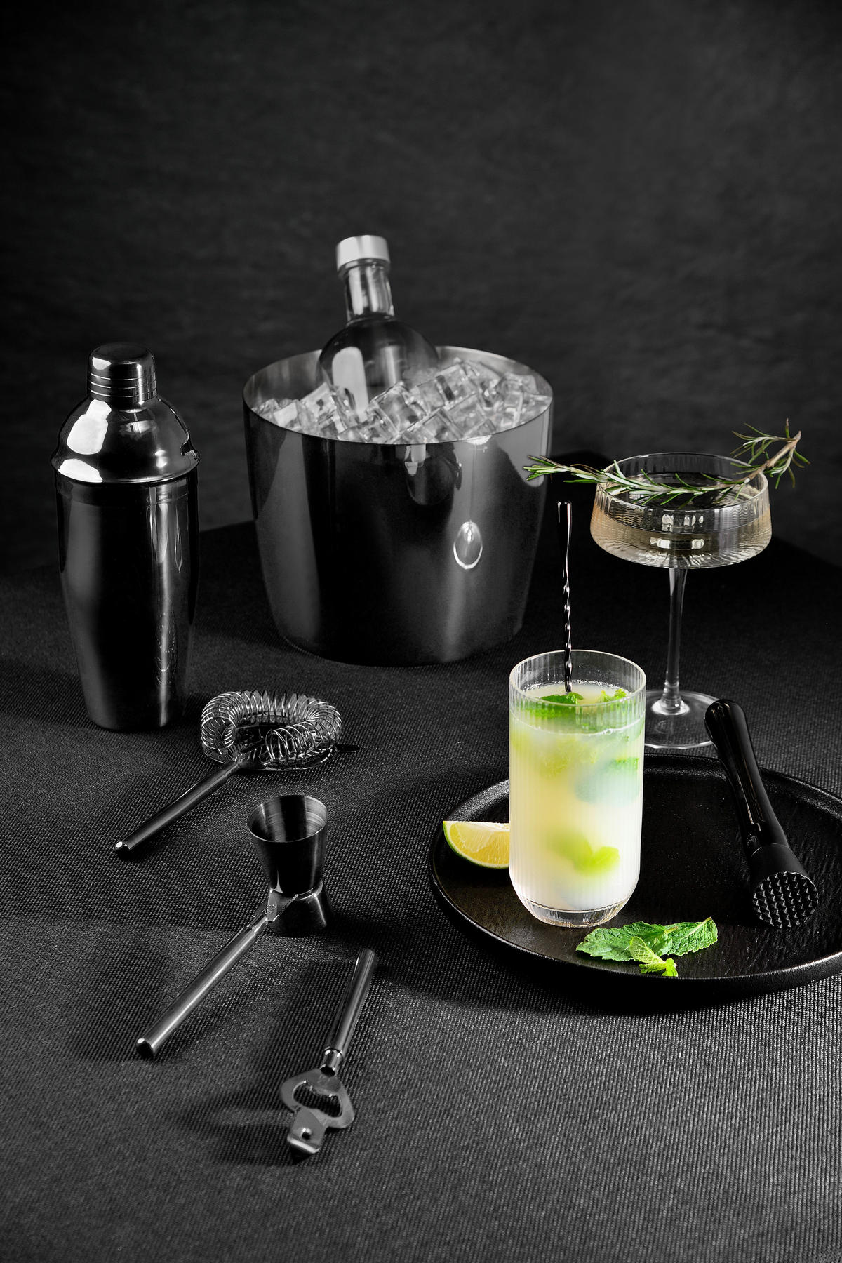MASTERPRO Cocktail-Set THE DROP schwarz Edelstahl THE DROP - schwarz - MASTERPRO