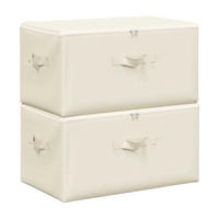 vidaXL Aufbewahrungsbox creme B/H/L: ca. 34x23x43 cm Aufbewahrungsbox - creme (43,00/34,00/23,00cm) - vidaXL
