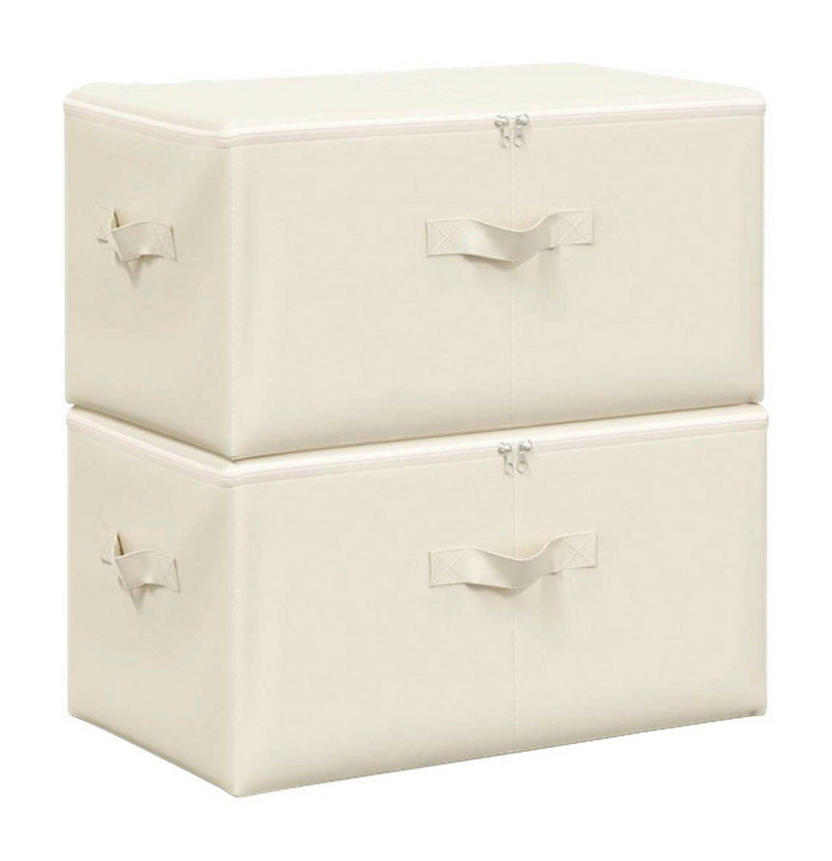vidaXL Aufbewahrungsbox creme B/H/L: ca. 34x23x43 cm Aufbewahrungsbox - creme (43,00/34,00/23,00cm) - vidaXL