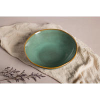 Teller grün Steinzeug D: ca. 18,5 cm Teller_Organic tief - grün (18,50cm)