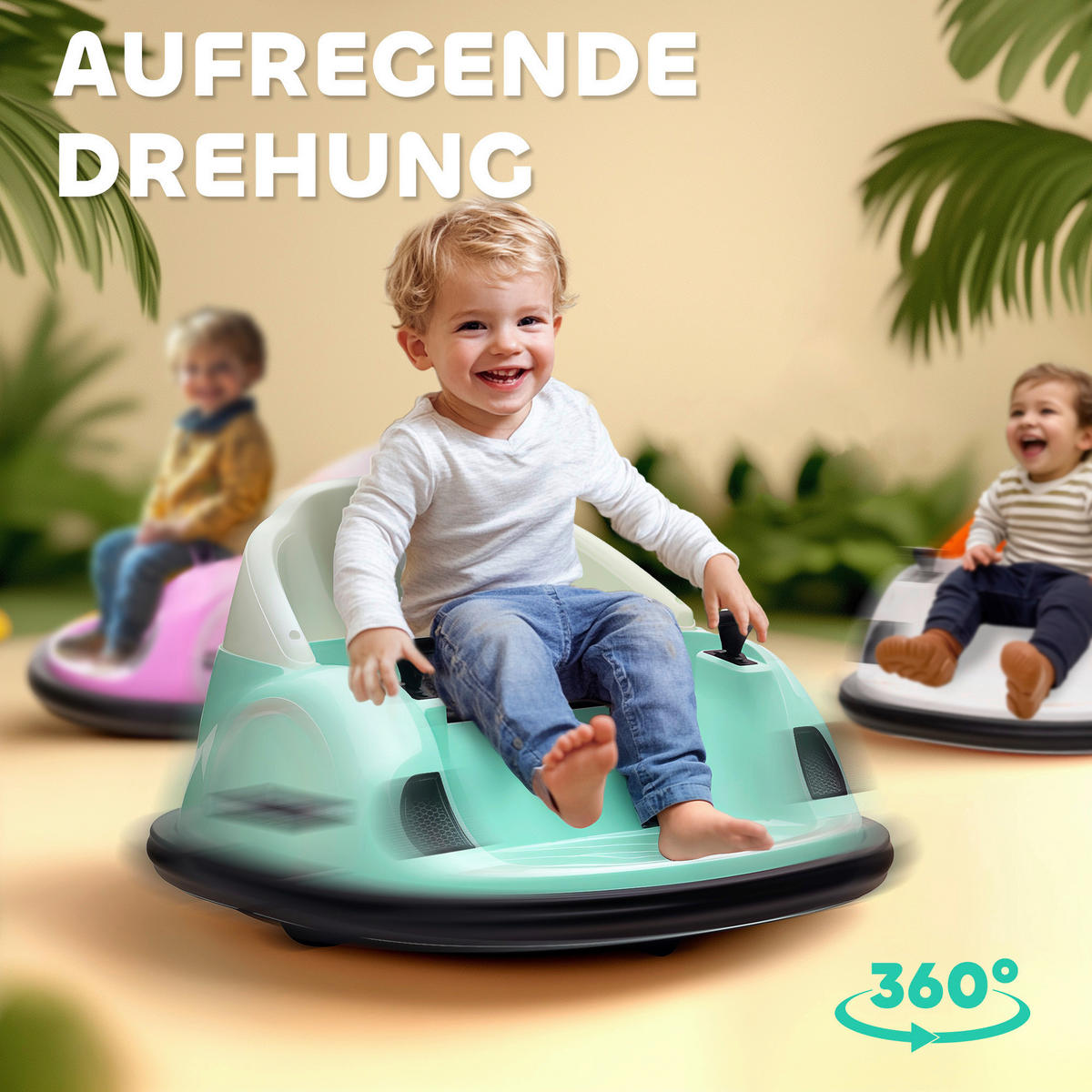 AIYAPLAY Kinder-Autoscooter grün B/H/L: ca. 64,5x39x66,5 cm Kinder-Autoscooter - grün (66,50/64,50/39,00cm) - AIYAPLAY