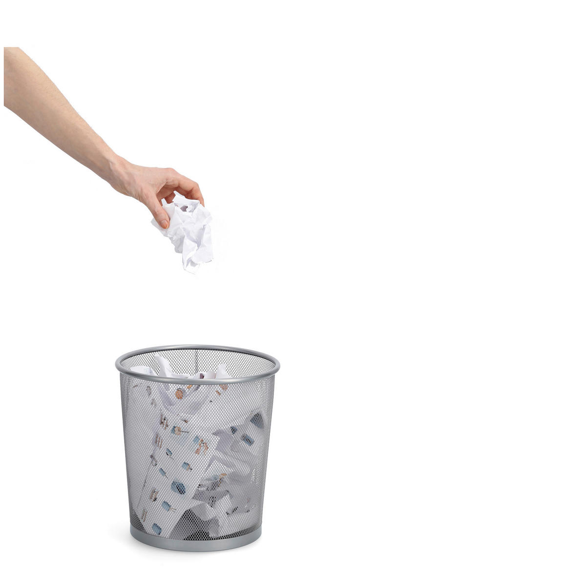 Zeller Papierkorb transparent B/H/L: ca. 26x28x26 cm Papierkorb - transparent (26,00/26,00/28,00cm) - Zeller