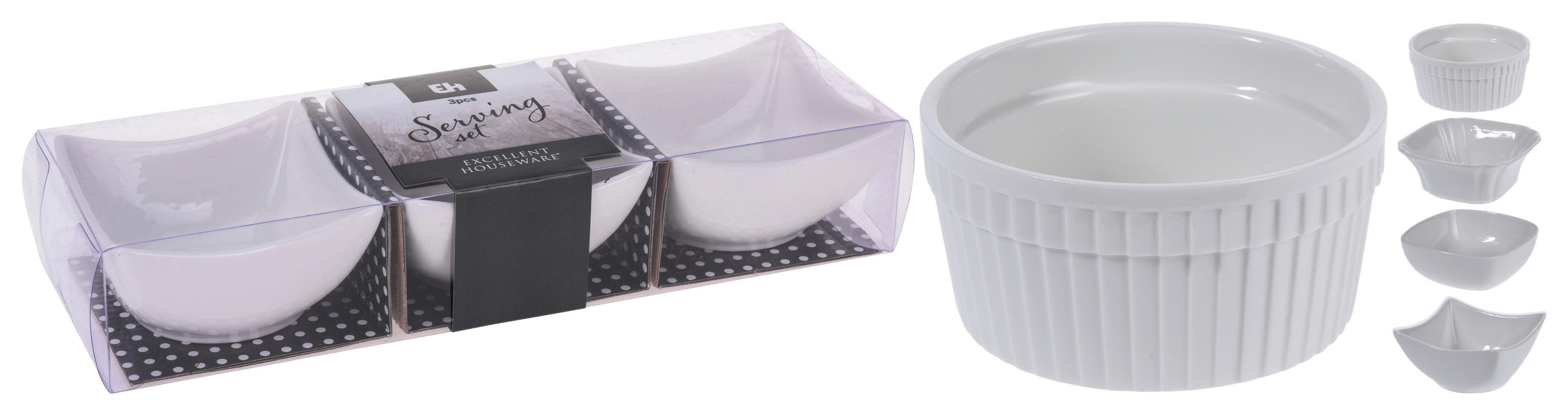 Schalenset weiß Porzellan Schalenset_3tlg. - weiß