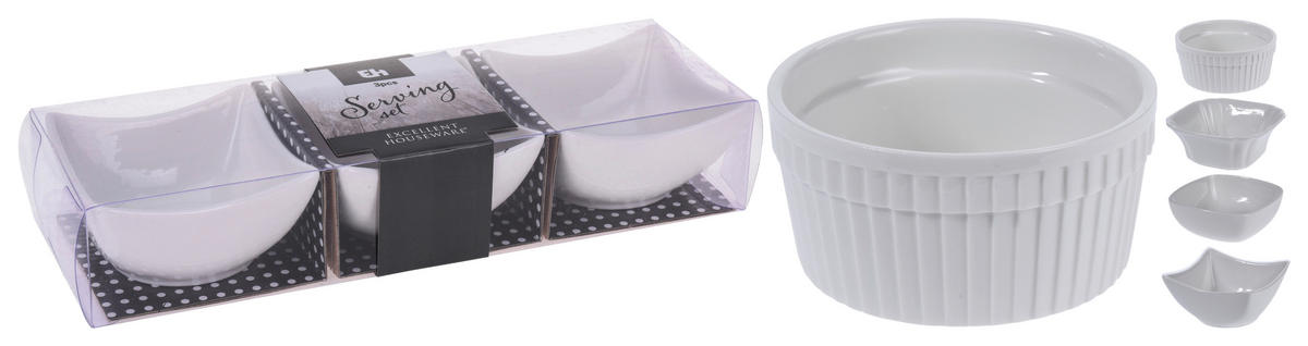 Schalenset weiß Porzellan Schalenset_3tlg. - weiß