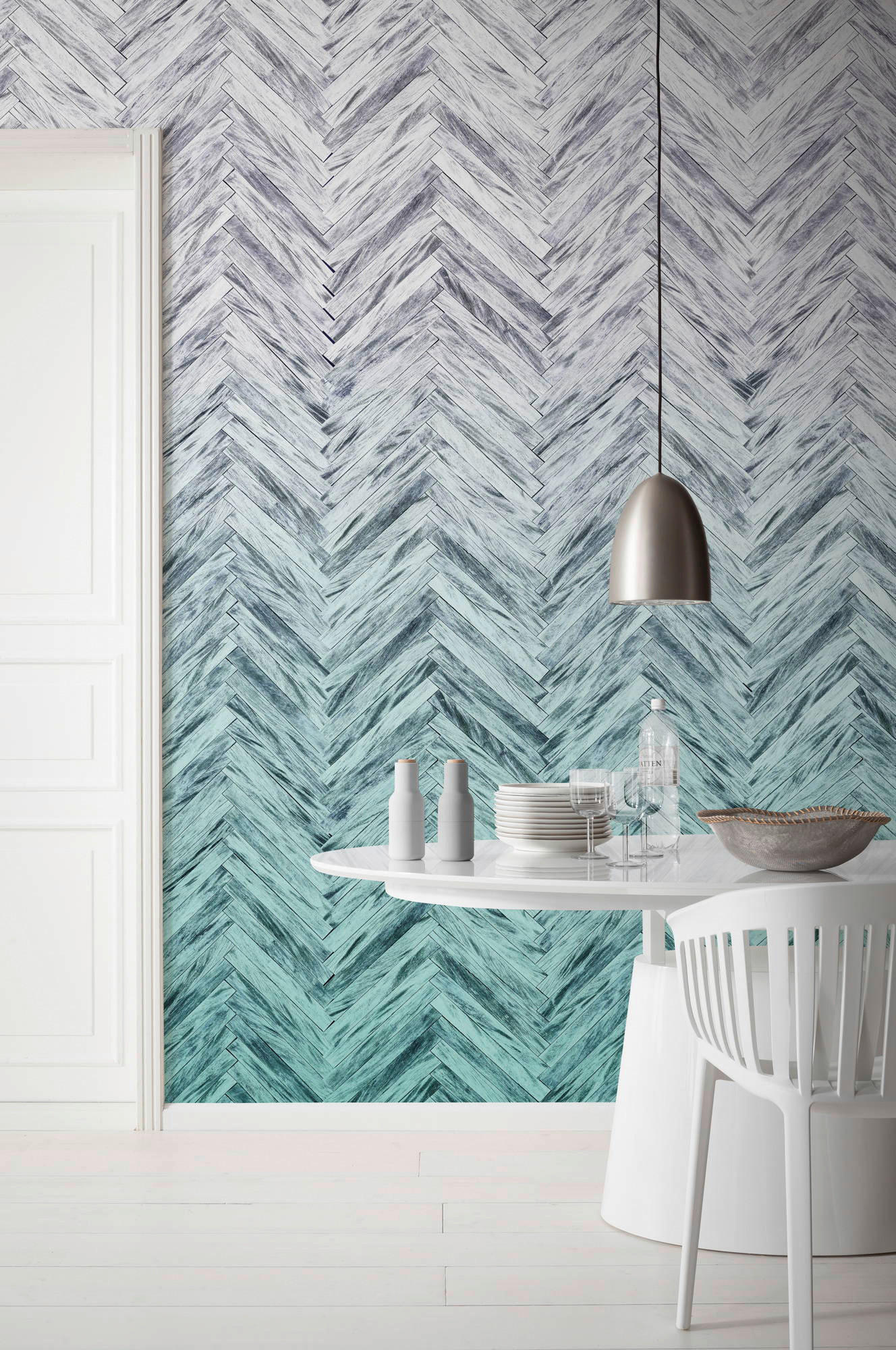 Komar Fototapete Herringbone Mint B/L: ca. 400x250 cm Herringbone Mint - (400,00/250,00cm) - Komar