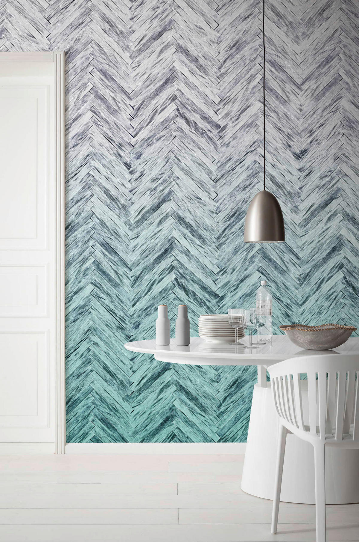 Komar Fototapete Herringbone Mint B/L: ca. 400x250 cm Herringbone Mint - (400,00/250,00cm) - Komar
