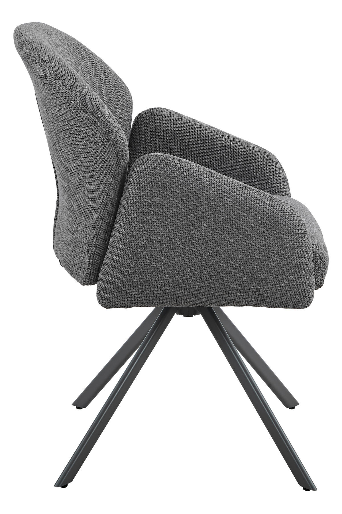 Drehstuhl Holly grau Microfaser Webstoff B/H/T: ca. 57x84x61 cm Holly - grau (57,00/84,00/61,00cm)