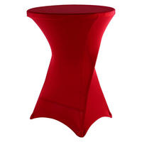 VCM Stretch-Husse für Stehtisch rot Polyester-Mischgewebe H/D: ca. 110x80 cm Stretch-Husse_für_Stehtisch - rot (80,00/110,00cm) - VCM