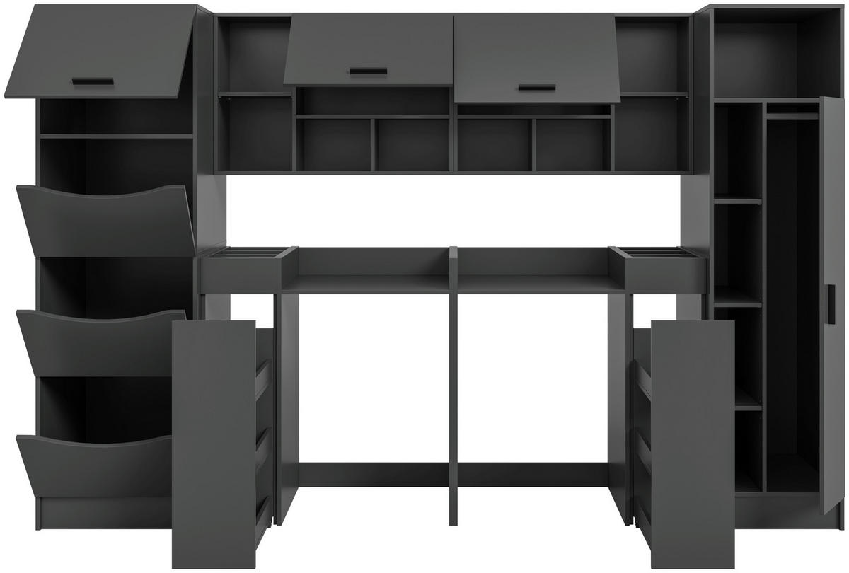 Waschmaschinenumbauschrank Free anthrazit B/H/T: ca. 306x195x68 cm Free - anthrazit (306,00/195,00/68,00cm) - xonox.home