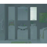 Badhängeschrank Amanda weiß weiß Hochglanz B/H/T: ca. 37x77x23 cm Amanda - weiß (37,00/77,00/23,00cm)