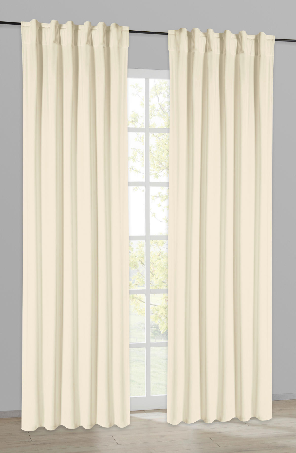 Thermovorhang Kiruna wollweiß B/L: ca. 140x245 cm Kiruna - wollweiß (140,00/245,00cm)