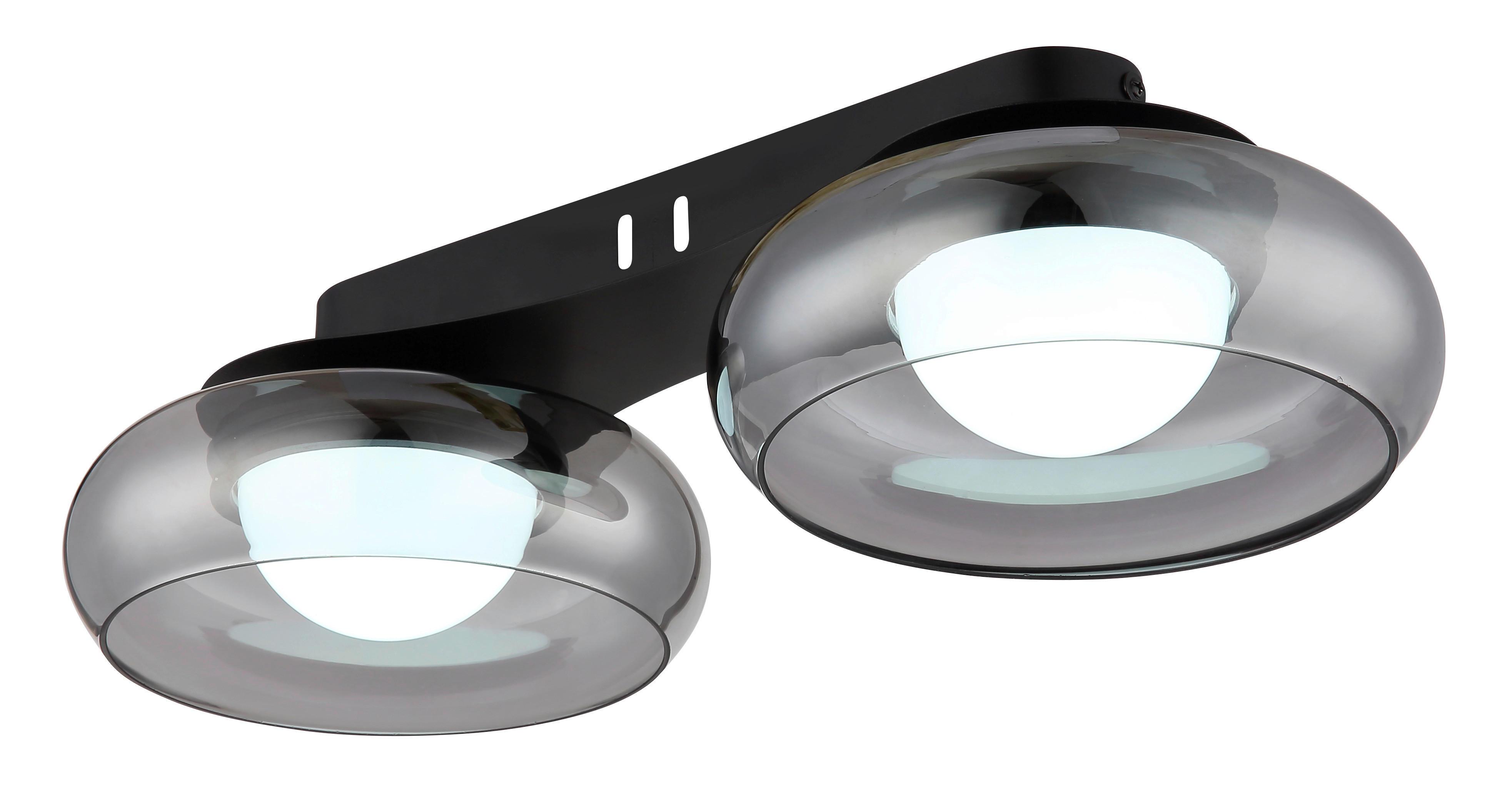 GLOBO Deckenleuchte Deckenleuchte-Carlene - schwarz/Rauch (51,00/24,50/15,50cm) - GLOBO