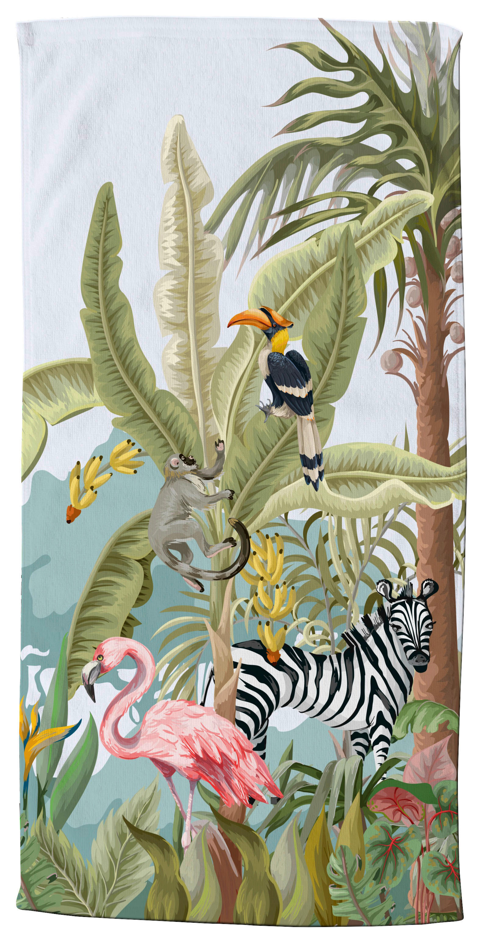 Strandtuch Jungle party Multi Polyester B/L: ca. 75x150 cm Jungle party - Multi (75,00/150,00cm) - Good Morning
