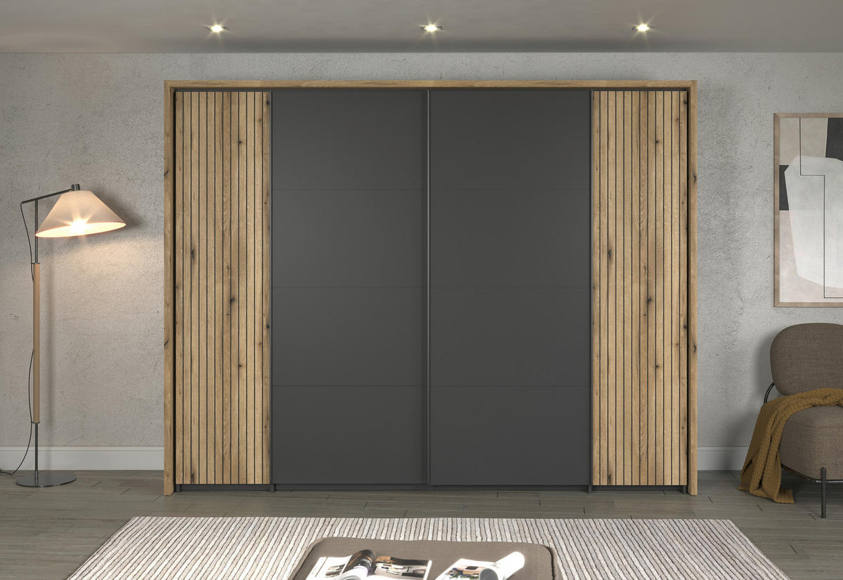 Kleiderschrank Esteban anthrazit B/H/T: ca. 270x210x60 cm Esteban - anthrazit (270,00/210,00/60,00cm)