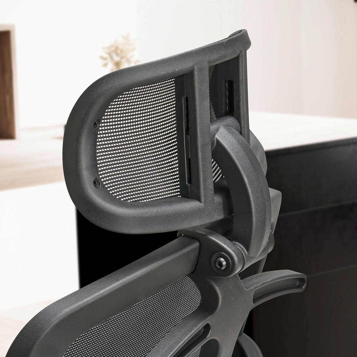 Drehstuhl schwarz Bürostuhl - schwarz (68,00/130,00/68,00cm) - Amstyle
