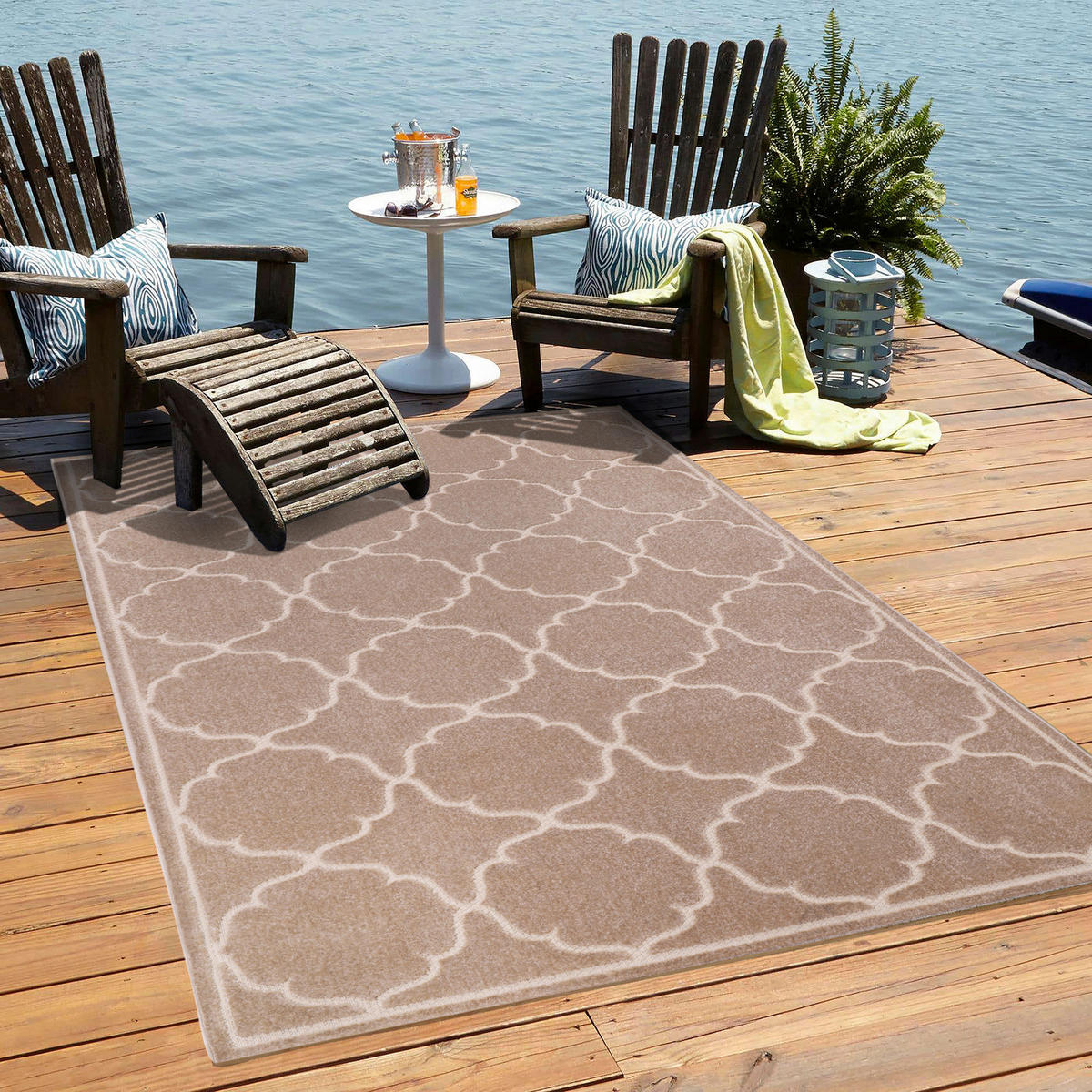 Sanat Outdoorteppich BERLIN beige B/L: ca. 240x330 cm BERLIN - beige (240,00/330,00cm) - Sanat