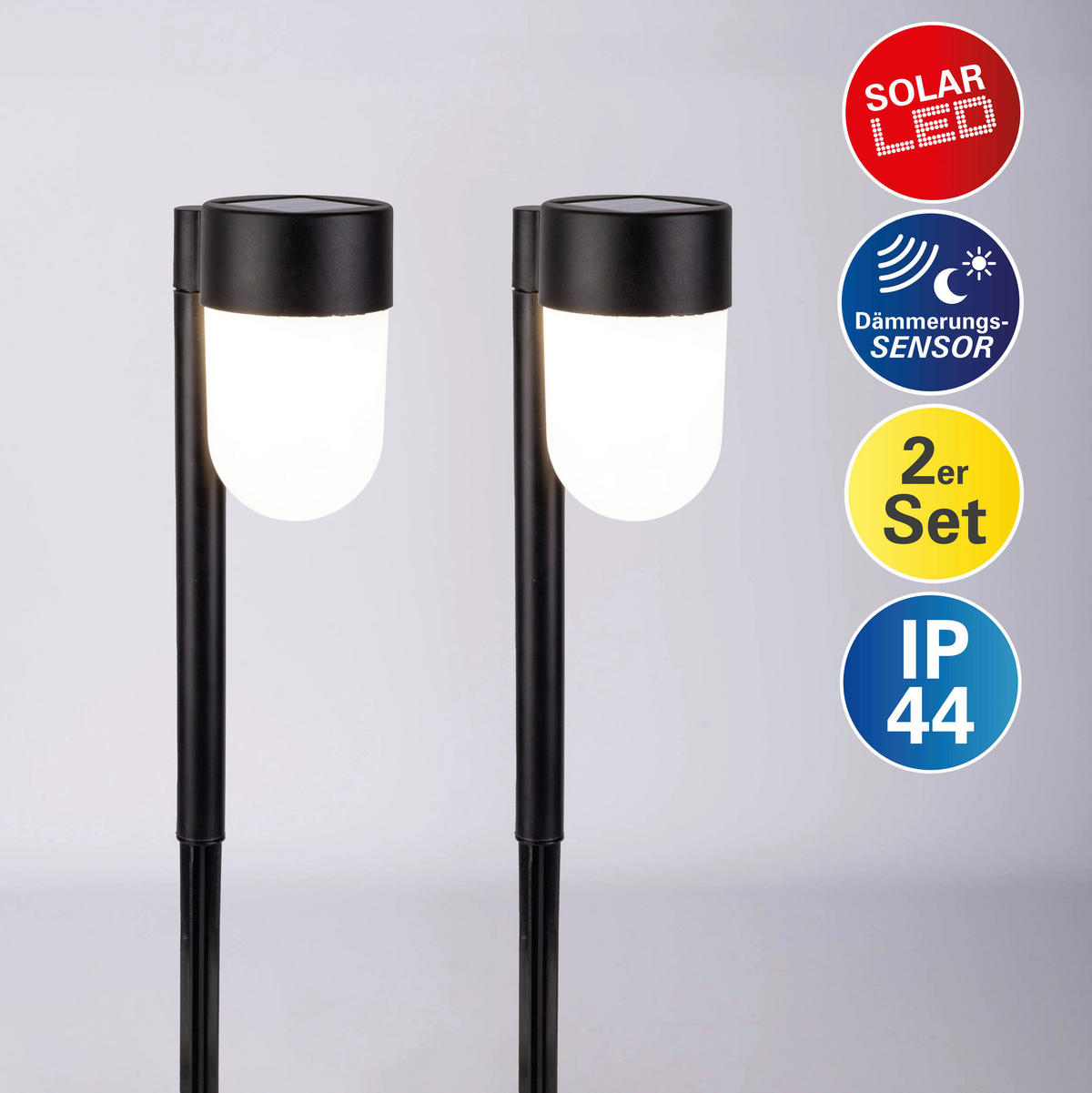 LED-Solar-Erdspieß schwarz Kunststoff B/H/T: ca. 11,5x47,2x8 cm SINA - schwarz (11,50/47,20/8,00cm) - Näve Leuchten