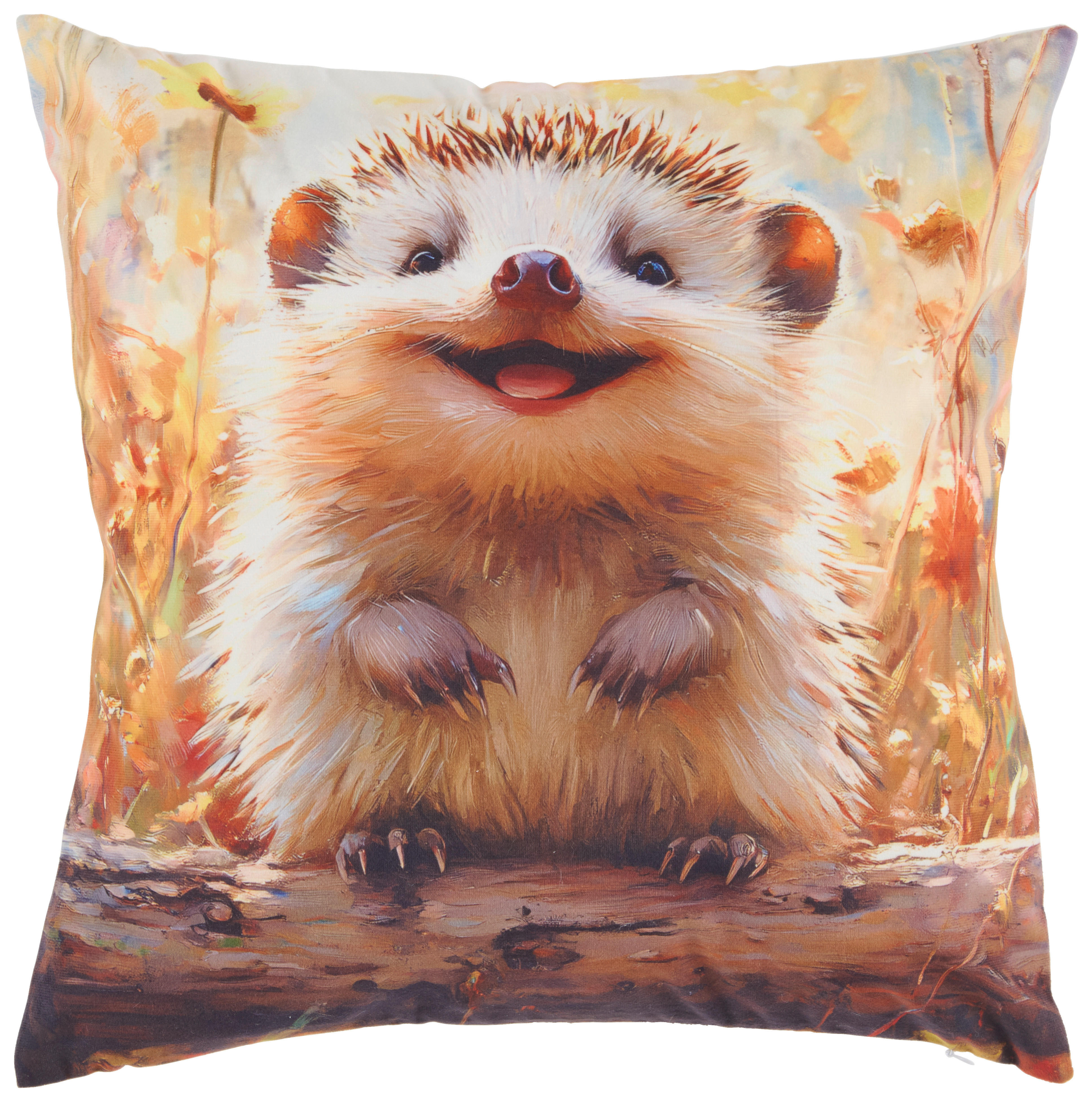 Dekokissen Dekokissen_Shortplush Igel - braun/orange (45,00/45,00cm)