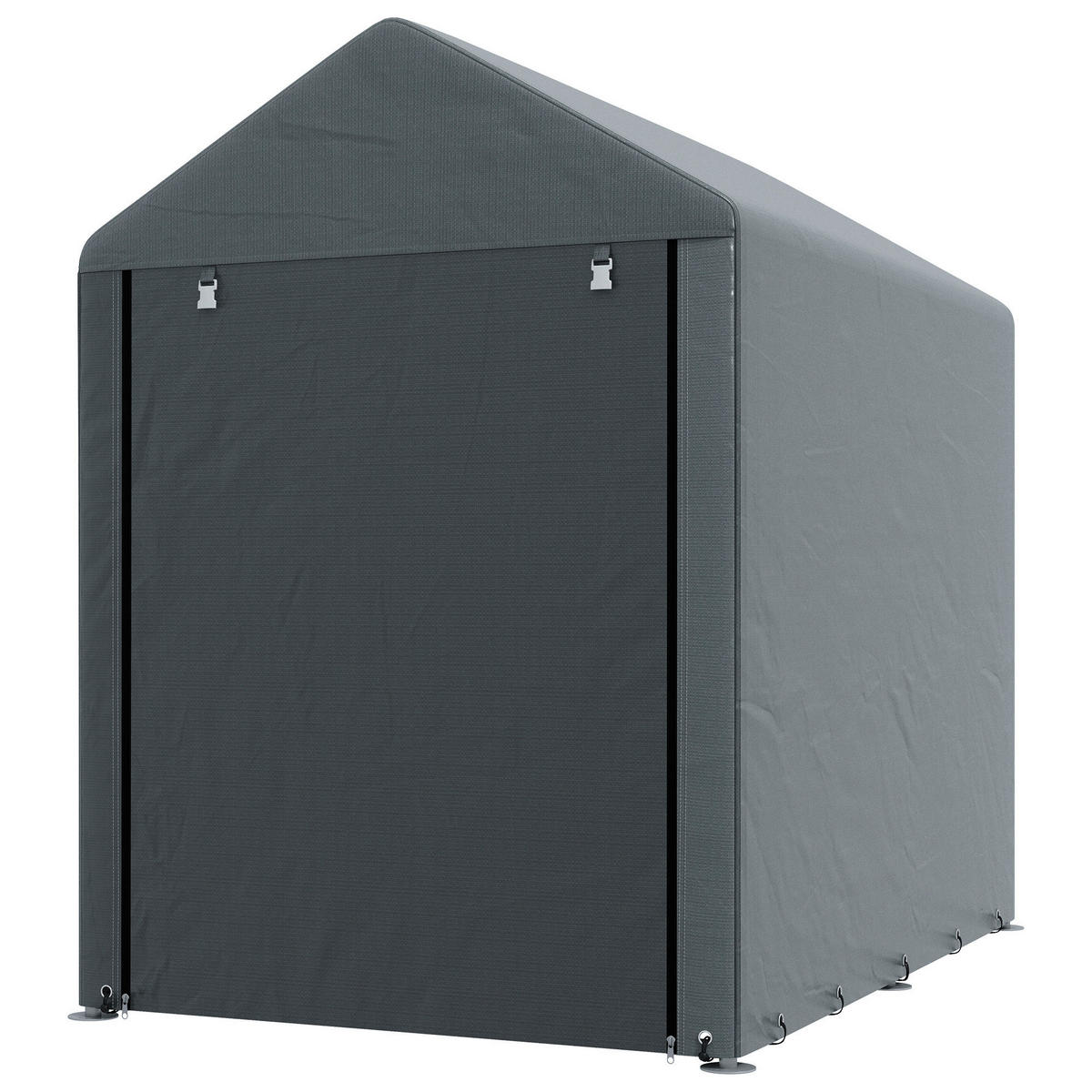 Outsunny Garagenzelt dunkelgrau Polyester B/H/L: ca. 179x165x120 cm Garagenzelt - dunkelgrau (120,00/179,00/165,00cm) - Outsunny
