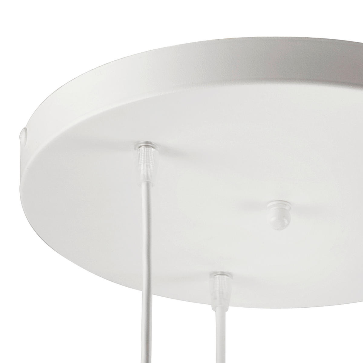 Lamkur Pendelleuchte DANIELLE 31811 weiß Holz Stahl H/L: ca. 79x37 cm E27 3 Brennstellen Danielle - weiß (37,00cm) - Lamkur