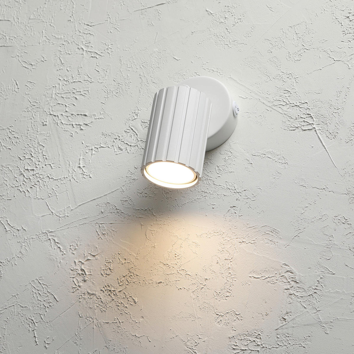 Lamkur Wandleuchte weiß Stahl B/H/L: ca. 8x16x8 cm GU10 1 Brennstellen Prisma - weiß (8,00/8,00/16,00cm) - Lamkur